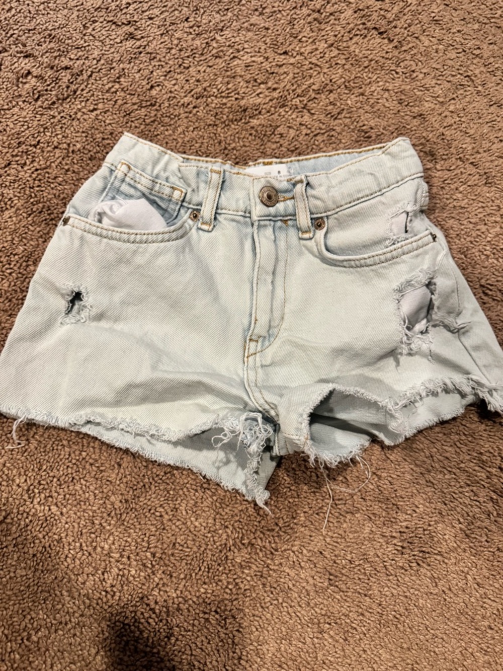 Zara kids light wash shorts